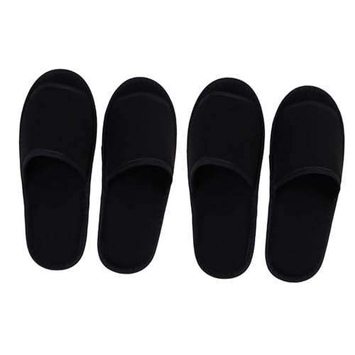 BESTYASH 2 Paare Faltbare Leichte Hotel Hausschuhe Offene Zehen Atmungsaktive Weiche Gäste Slipper für Reisen Camping Spa und Indoor Nutzung und Platzsparend von BESTYASH