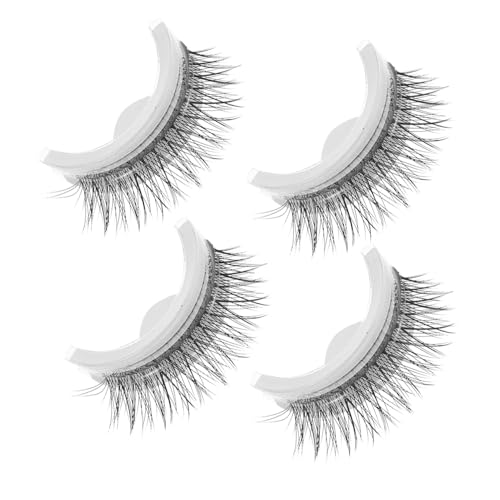 BESTYASH 2 Paare Selbstklebende Fake Wimpern Leicht Tragefreundlich Handgeformte Bogenform Hautfreundliche Party Augen Accessoires für Damen und Herren für Alltag und Nachtveranstaltungen von BESTYASH