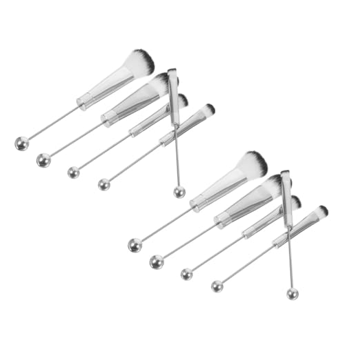 BESTYASH 2 Sätze Make Up Pinselset für Teiliges mit Blush Lidschatten und Puderpinseln Metallgriffe Sanfte Borsten für Präzise Anwendung für Reisen und Täglichen Gebrauch von BESTYASH