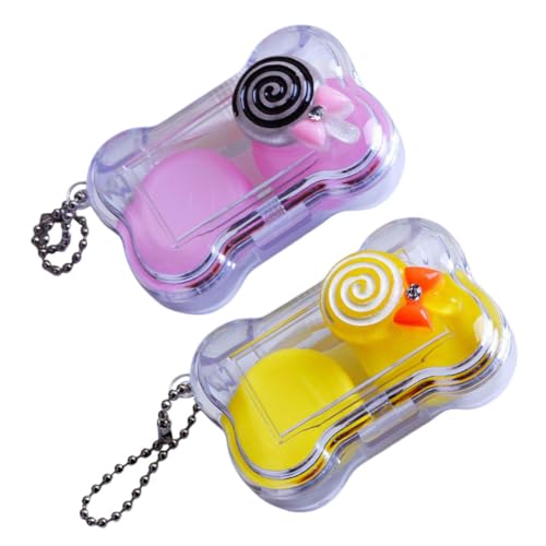 BESTYASH 2sätze Kontaktlinsenbehälter Reise Klein Farbige Mit Werkzeug Für Frauen Kosmetiklinsenbehälter Aus Hochwertigem Material Langlebig Und Robust von BESTYASH