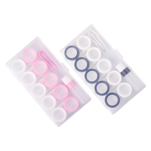 BESTYASH 2 Sets Kontaktlinsenbox Set Linsenbehälter Linsenhalter Transparenter Behälter Linsenpflege Organizer Ok Linsenaufbewahrungsbehälter Weiß Pp von BESTYASH