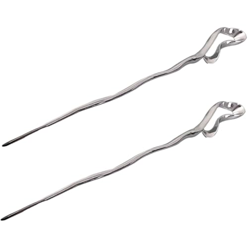 BESTYASH 2 Stck Teiliges Haarstäbchen Metall mit Unregelmäßigem Design Chinesischer Haarschmuck für Mädchen und Frauen Glatte Oberfläche Geeignet für Mitteldickes Langes Haar Modisches von BESTYASH
