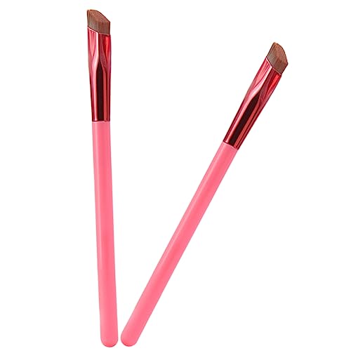 BESTYASH 2 Stück Abgewinkelter Augenbrauenpinsel Präziser Make up Pinsel Für Augenbrauen Und Wimpern Für Damen Und Herren Reise Make up Zubehör Mit Pvc Hülle von BESTYASH