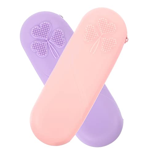 BESTYASH 2stücke Kosmetikpinsel Aufbewahrungstasche Praktischer Reise-Make-up Organizer Für Kosmetik Lippenstifte Und Mehr Zipperverschluss Für Reisen von BESTYASH