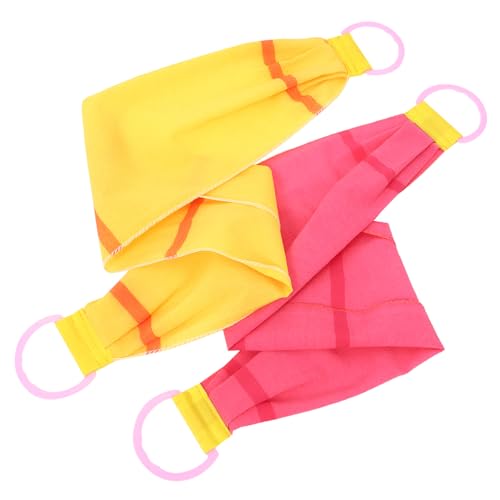 BESTYASH 2 Stück Badetuch Körper Badeschrubber Peeling-Waschlappen Dusche Peeling Handtücher Zurück Peelings handtuch Badetücher Peeling-Tool für den Rücken grobes Sandtuch von BESTYASH