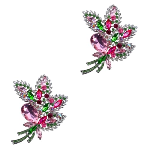 BESTYASH 2stücke Rhinestone Blumenbrosche Für Frauen Dekorative Anstecknadel Mit Funkelnden Details Für Kleider Schals Und Hüte Perfektes Accessoire Für Partys Hochzeiten Und Besondere von BESTYASH