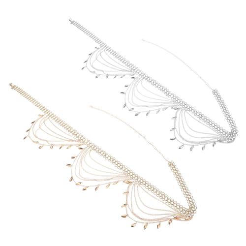 BESTYASH 2 Stück Boho Taillenkette Damen Mehrlagige Ethno Hüftkette Metallgürtel für Sommer Strand Body Jewelry zu Kleid Jeans Konzert Outfits von BESTYASH