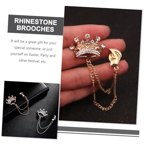BESTYASH 2 Stück Broschen mit Kronen Musiknoten motiv Goldfarbene Anstecknadeln mit Fransen design Vielseitige Anstecker für Anzüge Schals Jacken Geeignet für Partys und Business events BESTYASH 2 Stück Broschen mit Kronen Musiknoten motiv Goldfarbene Anstecknadeln mit Fransen design Vielseitige Anstecker für Anzüge Schals Jacken Geeignet für Partys und Business events von BESTYASH