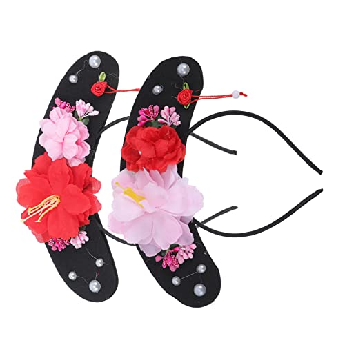 BESTYASH 2 Stück Chinesisches Cosplay Stirnband mit Traditionelles Qing Haarreif für Party Haarband Kopfbedeckung für Fotos von BESTYASH