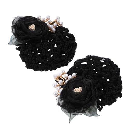 BESTYASH 2 Stück Damen Haarnetz Clips Haarnetz Halter Haar Bun Abdeckung Haaraccessoire für Hochsteckfrisuren für Formelle Anlässe und Freizeitveranstaltungen von BESTYASH