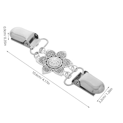 BESTYASH 2 Stück Damen Schalclips aus Langlebiger Zinklegierung Vintage Blumenmuster Vielseitig für Schals Cardigans und Pullover Modische Kleidung Accessoires mit Retro Stil von BESTYASH