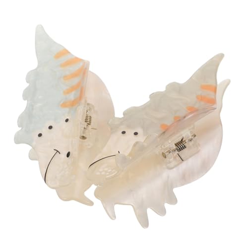 BESTYASH 2 Stück Dinosaurier Haarklammern aus Robustem Acryl Rutschfest und Leicht Farbenfrohe Dinosaurier Haarclips für Frauen und Mädchen für Büro Party und Outdoor-einsatz von BESTYASH