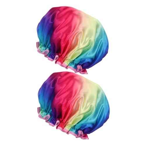 BESTYASH Vielseitiges Duschhauben-set 2er-pack Für Damen Mädchen Und Herren Gummiband Haar-badehaube Styling Und Komfort von BESTYASH