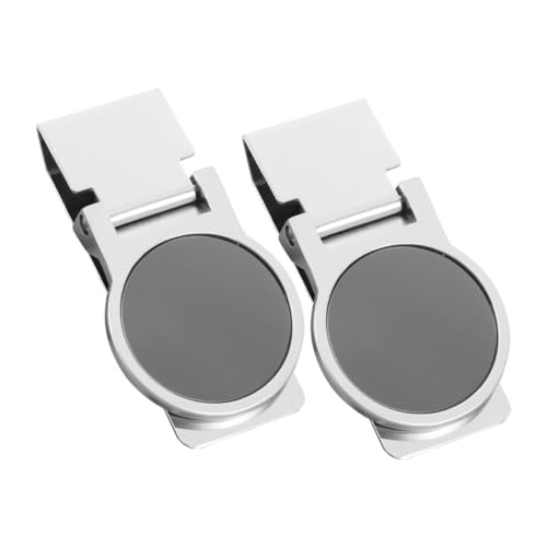 BESTYASH 2 Stück Edelstahl Geldclip mit Rundem Design Minimalistischer Fronttaschen Clip für Karten und Geldscheine Schlanker Geldklammer Business und Alltag von BESTYASH