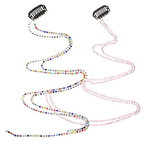 BESTYASH 2stücke Haarschmuck Für Zöpfe Haarquastenketten Zopfzubehör Mit Haarclips Geeignet Für Pferdeschwänze Und Dirty Braids Kopfschmuck Für Frauen Und Mädchen von BESTYASH