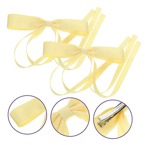 BESTYASH 2 Stück Große Schleifen Haarspangen aus Spitze Leichte Metall Klemmen Langlebige Haarklammern für Damen Teenager Haar Accessoires für Hochzeiten Partys und Festliche Anlässe von BESTYASH