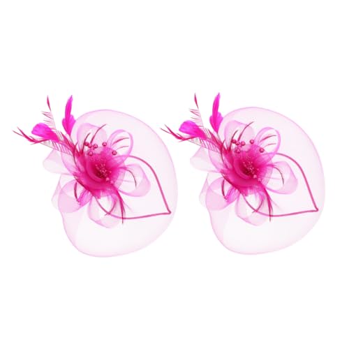 BESTYASH 2stücke Hochzeits-fascinator-hut Mit Schleier Für Teeparty Und Abschlussball Haaraccessoires Mit Blumen-haarclips Und Haarreif Für Damen von BESTYASH
