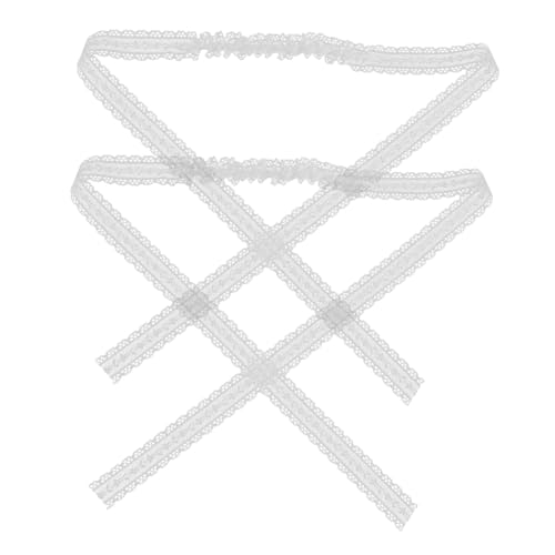 BESTYASH 2stücke Pferdeschwanzhalter Mit Spitzenband Elastische Haarbänder Für Mädchen Und Frauen Haarseile Mit Schleife Dehnbares Haargummi Für Jeden Anlass von BESTYASH