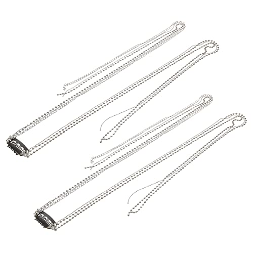 BESTYASH 2 Stücke Haarkette Haar Clips für Zöpfe Verstellbare Haarschmuck mit Quaste Haar Accessoire für Damen Robustes Legierungsmaterial für Dreadlocks und Geflochtene Frisuren von BESTYASH