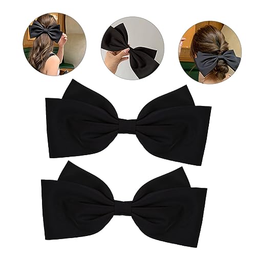 BESTYASH 2 Stück Haarnadel Mit Schleife Haarspange Hochzeitsschleifen Elegant Süß Glänzend Pastellhaar Mädchen Kleine Hübsche Gold Silber Styling Weiße Haarnadeln Für von BESTYASH