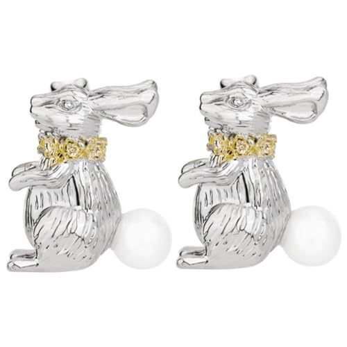 BESTYASH 2 Stück Kaninchen Brosche Heukäfig Aufblasbare Brosche Cartoon Futterspender Pelziges Häschen Stofftier Kaninchen Anstecker Häschen Anstecker Kostüm Brosche Anstecknadel von BESTYASH