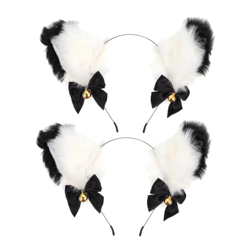 BESTYASH 2stücke Katzenohren Haarreif Glocken Furry Cosplay Accessoire Für Partys Karneval Und Kostümfeiern Weiches Hautfreundliches Material Für Damen Und Mädchen von BESTYASH