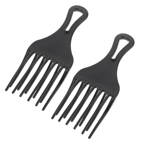 BESTYASH 2 Stück Kunststoff Haarkamm Breiter Zahnkamm für Männer Professioneller Stylingkamm für Dickes Lockiges Haar S Schwarz für Friseure und Salongebrauch von BESTYASH