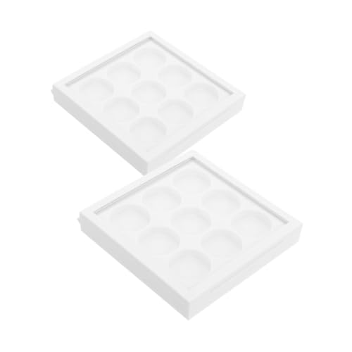 BESTYASH 2 Stück Lidschatten-palette Behälter Lidschatten Selber Machen Klares Kleines Gehäuse Lidschattenpalette Für Damen Leere Lidschattenpalette Wieder Auffüllbar Weiß Plastik von BESTYASH