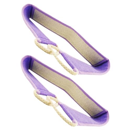 BESTYASH 2stücke Rückenpeeling Handtuch Mit Griffen Verlängerte Rückenwäscher Peelingtuch Badetuch Körperpeelinghandschuhe von BESTYASH