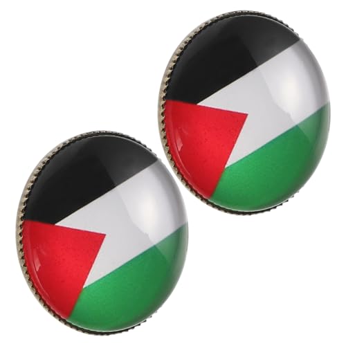 BESTYASH 2stücke Anstecknadel Mit Palästinensischer Flagge Metall Brosche Für Kleidung Schal Oder Tasche Dekoratives Abzeichen Mit Flagge-design von BESTYASH