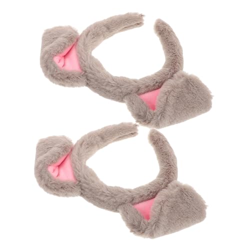 BESTYASH 2 Stück Plüsch Hundeohren Haarreif für Mädchen Sanft und Strapazierfähig Kuscheliges Tierohren Stirnband für Karneval Halloween Party Geburtstag Cosplay Zubehör von BESTYASH
