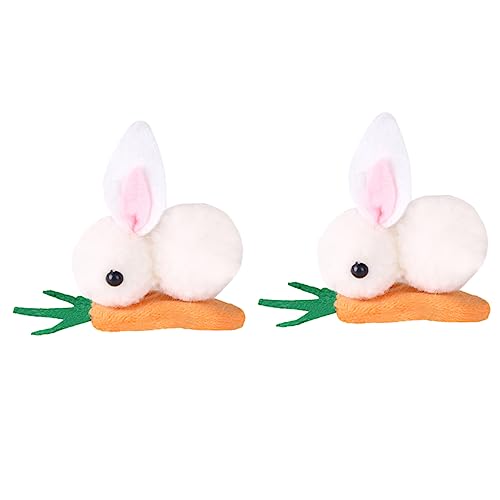 BESTYASH 2 Stück Plüsch Kaninchen Haarspangen Für Kinder Kreative Haarnadeln Süße Haardekoration Leicht Und Bequem Für Alltagskleidung Und Kostüme von BESTYASH