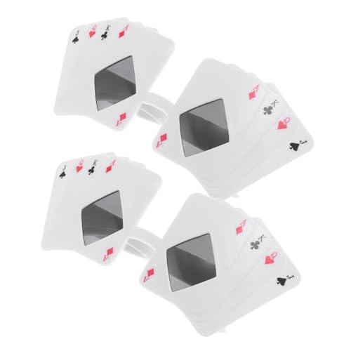 BESTYASH 2 Stück Poker-themen-brillen Lustige Brillen Für Erwachsene Halloween-dekorations-party-zubehör Einzigartige Sonnenbrillen Mit Pokerkarten-muster Für Männer Und Frauen von BESTYASH