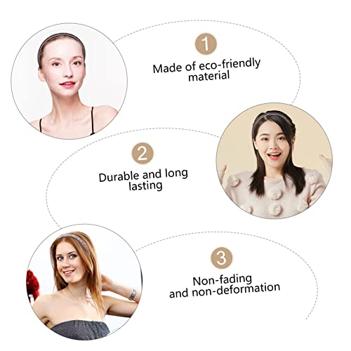 BESTYASH 2 Stück Rhinestone Breites Glitzerndes Gepolstertes Stirnband in Schwarz und Strahlender Schmuck für Damen Modisches Elegantes Haarband für Besondere Anlässe von BESTYASH