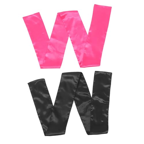 BESTYASH 2 Stück Satin Haarband für Damen Dehnbares und Rutschfestes Haarband für Sport und Yoga und Schwarz Perfekter für Perücken und Haarstylings von BESTYASH