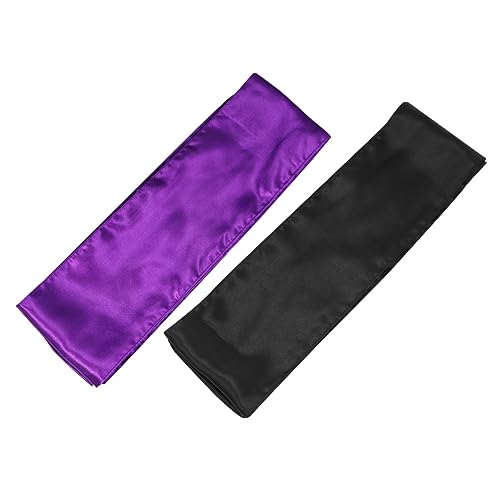 BESTYASH 2stücke Perückenwickel Für Damen Aus Satin Kopftuch Mit Griffband Für Perücken Haarwickel in Violett Und Schwarz Geeignet Für Verschiedene Anlässe Kopfgrößen von BESTYASH