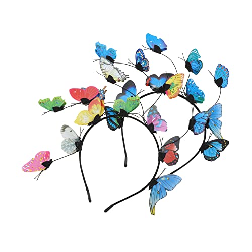 BESTYASH 2 Stück Schmetterling Haarreif Vintage Braut Haarschmuck Damen Headband für Hochzeit Party Alltag Modisches Zubehör Blau und Leicht und Langlebig von BESTYASH