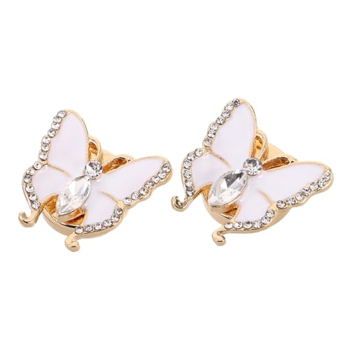 BESTYASH 2 Stück Schmetterling Manschettenknöpfe Hemdmanschettenschmuck Strass-manschettenknöpfe Manschettenknöpfe Aus Metall Manschettenlinks Weiß Diamant BESTYASH 2 Stück Schmetterling Manschettenknöpfe Hemdmanschettenschmuck Strass-manschettenknöpfe Manschettenknöpfe Aus Metall Manschettenlinks Weiß Diamant von BESTYASH