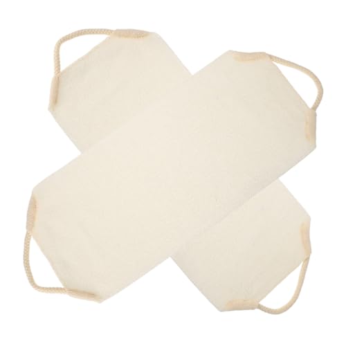 BESTYASH 2stücke Tragbares Dusch Und Peeling-handtuch Dehnbares Rückenschrubbwerkzeug Tiefenreinigungs-peeling Für Abgestorbene Haut Multifunktionales Badezubehör Beige von BESTYASH