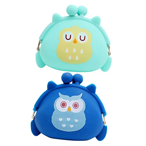BESTYASH 2stücke Cartoon Eulen Geldbörse Aus Silikon Für Damen Und Mädchen Kleine Wechselgeldtasche Niedliches Design Zur Aufbewahrung Von Münzen Und Ohrhörern Handlich Und Praktisch von BESTYASH