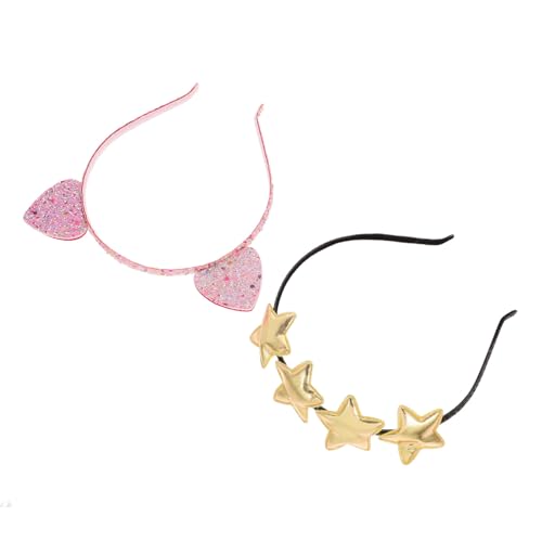 BESTYASH 2 Stück Stirnband Süßer Stern-haarreifen Cosplay-party-haarband Erwachsene Cosplay-haarbänder Party-stirnbänder Kopfbedeckung Kopfbedeckung Pailletten-glitter von BESTYASH