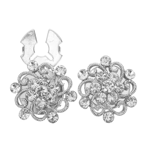 BESTYASH 2 Stück Strass Manschettenknöpfe aus Legierung Abnehmbare Schmuck Knopfverzierungen für Hemden Blusen Smoking Vielseitig für Damen und Herren bei Festlichen Anlässen von BESTYASH