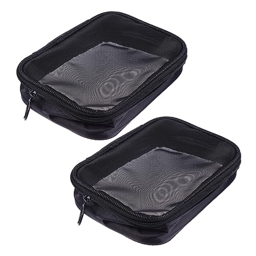 BESTYASH 2 Stücke Tragbare Reise Kulturtasche Netz Kosmetiktasche für Damen Mehrzweck Aufbewahrungstasche für Reisen und Zuhause von BESTYASH