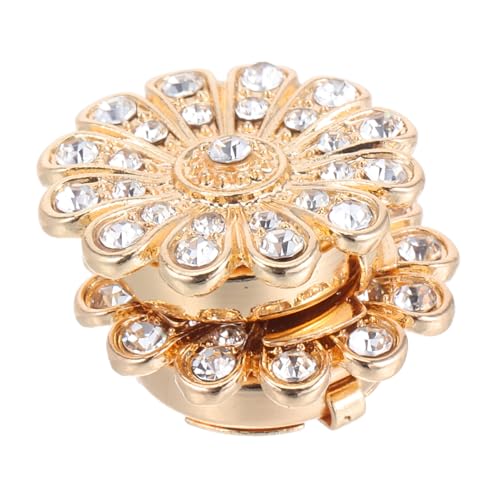BESTYASH 2 Stück Teiliges Bling Strass Knopf-clip Schmuck aus Langlebiger Legierung Abnehmbare Blumen-design Hemdknöpfe Manschettenknöpfe für Business und Festliche Kleidung von BESTYASH