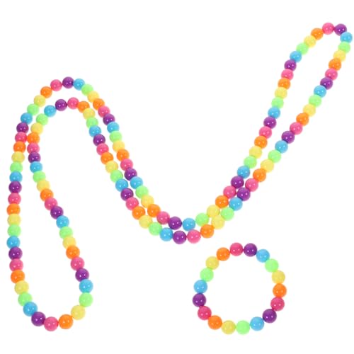 BESTYASH 2stücke Bunte Kunststoff-schmuckset Für Frauen Armband Und Ketten Modischem Design Und Langlebigen Materialien Für Partys Und Feierlichkeiten von BESTYASH