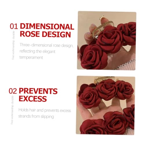 BESTYASH 2 Stück Teiliges Haarklammern mit Rosendesign Stabile Haarspangen mit Sicherem Sitz Langlebige Damen Haarschmuck Clips für Festen Griff und Modischen Look Geeignet für Alltag und von BESTYASH