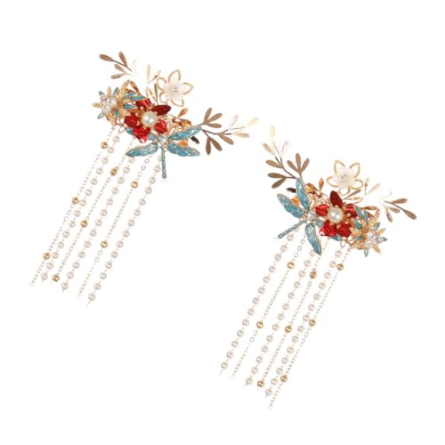 BESTYASH 2 Stück Teiliges Libellen Quasten Haarspangen Dekorative Haarklammern für Damen und Mädchen Vielseitiger Haarschmuck für Alltag Büro und Festliche Anlässe Einfache von BESTYASH