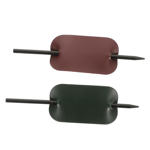 BESTYASH 2 Stück Teiliges Pu leder Haarband mit Haarnadel Stylische Haarklammern für Frauen Passend Schnell Anzubringen Modisch für Dutt und Pferdeschwanz bei Alltag und Festen von BESTYASH