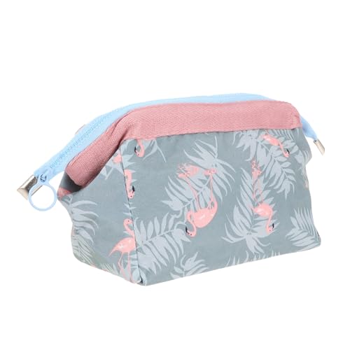 BESTYASH 2 Stück Teiliges Wasserdichtes Make Up Täschchen für Damen Multifunktionale Kosmetiktasche mit Großem Stauraum für Kosmetik Pflegeprodukte und Mehr Flamingo von BESTYASH