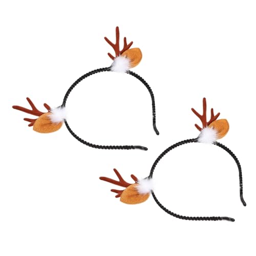 BESTYASH 2 Stück Teiliges Weihnachts Haarreif mit Rentiergeweih und Hasenohren Langlebiger Haarschmuck für Festliche Partys Lustiges Xmas Kostüm Accessoire für Damen und Herren von BESTYASH